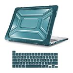 MOSISO Compatible with MacBook Pro 13 inch Case 2020 2021 2022 Release M2 M1 A2338 A2289 A2251 with Touch Bar, Heavy Duty Plastic Hard Shell Case with TPU Bumper & Keyboard Cover, Deep Teal