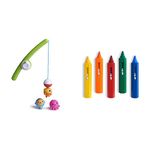 Munchkin Fishin Baby and Toddler Bath Toy (Pack of 1) + Munchkin 31286 5 Piece Bath Crayons Set