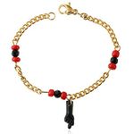 PULSERA Mano DE AZABACHE BEBE/18KC Gold Filled Baby AZABACHE Bracelet Charm