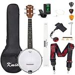 Banjo Ukulele Concert Size 23 Inch With Bag Tuner Strap Strings Pickup Picks Ruler Wrench Bridge