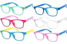 Blue Light Glasses for Kids Anti Eyestrain UV protection, Computer Gaming TV Phone Kids Blue light Glasses For Boys Girls 6 Pack Age 3-12