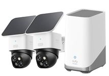 eufy Security Camera outdoor wireless, SoloCam S340 2-Cam Kit (HomeBase S380), Dual Cameras, Home Security Camera, 3K, 360° Surveillance, No Blind Spots, 2.4 GHz Wi-Fi, No Monthly Fee