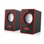 Pick Ur Needs Computer Speaker Multimedia Sound Bass Subwoofer Speaker System for PC Laptop (Silver) (Red)