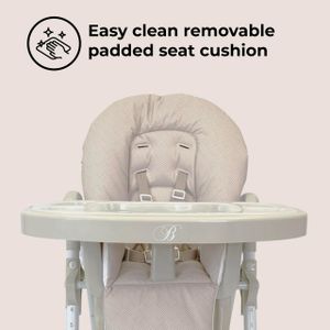 My Babiie Premium Highchair – Oatmeal Beige Baby Feeding Chair