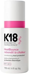 K18 HeatBounce Conditioning Heat Protectant Spray, Lightweight Leave-In Conditioner + 450℉ (232°C) Heat Protection, Soften, Smooth + Detangle All Hair Types, 4 Fl Oz Liq