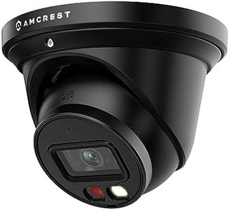 Amcrest 5MP AI Turret IP PoE Camera w/ 49ft Nightvision, Security IP Camera Outdoor, Built-in Microphone, Human & Vehicle Detection, Active Deterrent,129° FOV, 5MP@20fps IP5M-T1277EB-AI