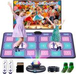 AMEXI Dance Mat for Kids & Adults: 2 Player Electronic Dancing Pad with HDMI Camera for TV & 70+ Games Interactive Musical Exercise - Indoor Fun Birthday Gift for Girls Boys Ages 4-12+