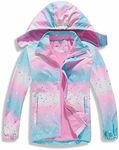 decathee Kids Raincoat Girls Boys Rain Jackets Kid Lined Rain Coats Hooded Waterproof Fleece Windbreaker