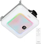 VallisCo Bathroom Exhaust Fan with Bluetooth Speaker, RGB Light & Remote, 230 CFM Quiet Ceiling Fan, 3 Dynamic RGB Lighting, 3000K–6000K Dimmable, Nightlight, Dual Installation