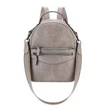 RAVUO Mini Backpack for Women, Small PU Leather Backpack Purse Fashion Handbag Convertible Ladies Trendy Shoulder Bag for Work,Travel,Grey