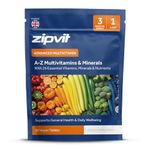 Zipvit A - Z Multivitamin Tablets, 25 Essential Vitamins & Minerals, 90 Vegan Tablets (3 Month Supply), Multivitamins for Women & Men, Supports Bone Health & Immune System