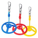 Rainbow Craft Slackers Ninja Swing Wheel - Kids Steering Wheel of 3pc for Swing Set Attachment