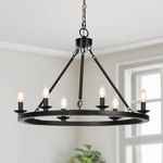 Black Farmhouse Chandelier, 6-Light