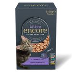 Encore Natural Wet Kitten Food, Multipack Chicken and Tuna in Jelly 50g Pouch (5x50g)