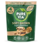 Pure Via Baker’s Secret® Soft Brown Sugar Alternative Perfect for Baking 300G (Pack of 4)