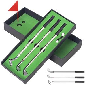 MumdoYAL Mini Golf，Golf Accesorios，Accesorios Golf，El Conjunto de bolígrafos de Golf，con Caja de Regalo Negra, Regalo para Aficionados al Golf