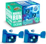 Marble Genius Marble Run Lights & Sounds Accessory Set - 9 Randomized Ocean Sounds and 2 Flashing Lights, Compatible with Any Marble Genius Set, for Ages 3 and Above, LightBlue-Ocean