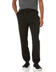 Amazon Essentials Men's Closed Bottom Fleece Sweatpants, Black, Medium