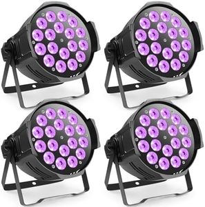 LED Par Light RGBW 200W DJ Lights with DMX 512,Disco Light for Party,for Outdoor Party Club KTV Music Show Wedding Church Christmas 4PCS