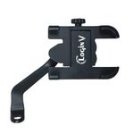 LOGIN V Metal CNC Bike Mount Holder | Navigation 360 Degree Rotation Mirror Cradle | Bike Mobile Holder for Bicycle, Motorcycle,Scooty | Anti Shake and Stable Cradle Clamp Phone Mount