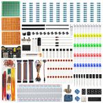 WayinTop Electronics Component Fun Kit w/E-Book, Upgraded Electronic Starter Kit with Breadboard Jumper Wires Kit, PCB Soldering Kit, LEDs & Resisitor Kit for Arduino/for Raspberry pi/ESP32/ESP8266