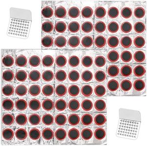 Giantree 96 Pcs Glueless Tube Patch Kits, Bike Tire Patch Kit， Lightweight Bike Tire Puncture Repair Patch Kit for Cycling, Motorcycle with Two Metal Grinding Accessories (Circle)