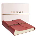 BELCRAFT Capri Large Leather Photo Album, MADE IN ITALY, Memory Photo Album, Scrapbook, Picture Album 6x4 for Family, Including SPECIAL BOX, A4 (23x30 cm) Coral