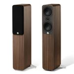 Q Acoustics 5040 Floorstanding Speaker Pair Santos Rosewood - 5" Mid/Bass Drivers, 1" Tweeter - TV Speakers for Surround Sound System - Vinyl Record Player Hifi