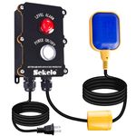 Sump Pump Alarm,Sekelo High Water Alarm with 10ft Level Float Switch,90dB Loud Alarm and Power ON/Off LED Indicator ,IP67 Indoor/Outdoor Use,Ideal for Septic Sump Pump Pond Water Tank