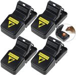 Rat Traps - 4 x Large Heavy Duty Rat Traps That Kill Instantly - Reusable Mouse Trap,Reusable Rat,Mouse Rodent solution Uwenkjie.