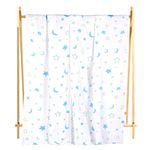 The Mom Store Muslin 6 Layer Dohar Blanket for Babies and Kids | 100% Cotton | Warm | For Summer and Winters | AC Blanket | Comfortable | Soft | Moon and Star Print | Multicolor | 100 X 100 Cms | 4-6 Years