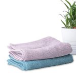 10Club Bamboo Hand Towel Set of 2 (580 GSM)| 60 X 40 Cm | Ultra Soft, Absorbent, Anti-microbial & Quick Dry Towel for Daily use, Gym, Pool, Kitchen, Travel, Sports & Yoga (Teal,Dusty Pink)