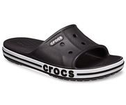 crocs unisex-adult Bayaband Slide BLACK/WHITE Slide Sandal - 9 UK Men/ 10 UK Women (M10W12) (205392-066)