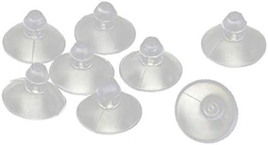 uxcell Rubber Home Desk Glass Transparent Anti-Collision Suction Cups Sucker Hanger Pads (Pack of 8)