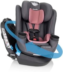 Evenflo REO by Revolve360 Rotating Convertible Car Seat with Quick Clean Cover, Infant to Toddler, Forward and Rear Facing, Compact Design, One-time Install (Chelsea)