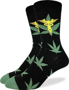 Good Luck Sock Men's Marijuana Leafs Socks, Adult, Shoe Size 7-12