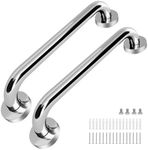 sunzone 2 Pack Shower Grab Bars, 12-Inch Grab Bars for Bathroom,Stainless Steel Grab Bar,Shower Handle for Senior, Safety Hand Rail Support, Assist Bath Handle for Handicap Elderly Injury