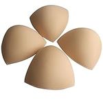 TopBine Bra Pads Inserts Women's Sports Cups Bra Replacement Insert for Bikini Swimsuit (2 Pairs Beige D/E)