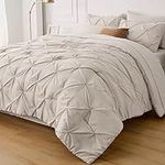 Bedsure Beige Comforter Set Queen -
