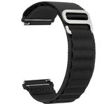 MELFO Smart Watch Strap Nylon Loop Compatible with Boat Lunar Orb Smart Watch - Sports Hook Band - Black