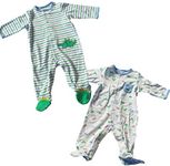 Little Me Baby 2 Pack Footies, Dino