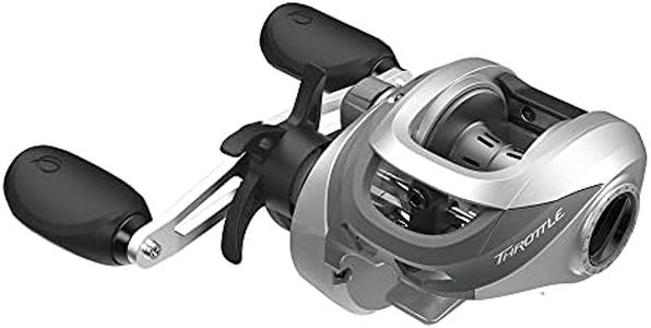 Quantum Throttle Baitcast Fishing Reel, 7 + 1 Ball Bearings with a Smooth and Powerful 6.6:1 Gear Ratio, Zero Friction Pinion, DynaMag Cast Control, and Oversized Non-Slip Handle Knobs