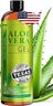 Seven Minerals Organic Aloe Vera Gel from freshly cut 100% Pure Aloe - Big 12oz - HighestQuality, Texas grown, Vegan, Unscented - For Face, Skin, Hair, Sunburn relief