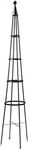 Achla Designs OBL-02, 85-in Wrought Iron Garden Obelisk Trellis, Large, Graphite