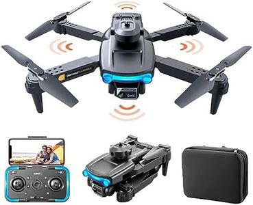 Bargainpop Foldable Mini Drone With 4K HD Camera Dual Lens 2.4G WiFi FPV RC Quadcopter Optical Flow Localization 360° Intelligent Obstacle Avoidance Gesture Control With Carry Case Photography Drone with 3 Batteries