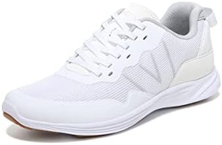 Vionic Women's Agile Audie Walking Sneakers-Supportive Lace-Up Sneakers That Include Three-Zone Comfort with Orthotic Insole Arch Support, Medium and Wide Fit, Sizes 5-12, White, 8 Wide