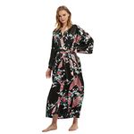 Ladies Kimono Dressing Gowns Floral Kimono Robe Printed Cardigan for Women Wedding Bonding Party Pyjamas