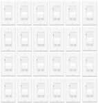 Dimmer Light Switch,Greencycle 24PK 3 Way for Dimmable 150W LED CFL Light,600W Halogen and Incandescent,15A 120V,Neutral Wire Not Required,Residential/Commercial,ETL Listed
