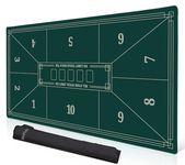 Poker Mat Poker Table Topper Poker Mat for to Turn Dining to Instant Poker Play Tabletop for Texas Holdem Casino Game with Water Resistant Top Portable Padded Storage Bag 70 x 35 Inch