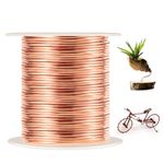 99.9% Soft Copper Wire, 24 Gauge/ 0.5 mm Diameter, 853 Feet / 260m, 1 Pound Spool Pure Copper Wire, Jewelry Making Wire Craft Wire